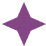 Purple star shape on black background.